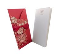 Faire Part de Mariage Carte d'invitation de mariage en forme cœur Rose découpée au Laser, cartes vœux personnalisées avec ruban, décoration , fournitures fête, 50 pièces(Cover And Inner Card-02)