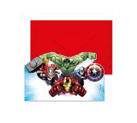 Procos Lot de 6 cartes d'invitation Avengers Infinity Stones