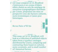 Faire - Regarder le graphisme n° 30 onner corps : le specimen typographique chez Lineto