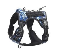Faire Un Harnais De Sécurité Réfléchissante Extérieure De Travail De Travail Militaire avec Un Harnais De Chasse Au Camping De Chiens Ajusté,Bleu,M