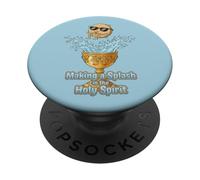 Faire Une éclaboussure dans Le Saint-Esprit pour première Communion baptême PopSockets PopGrip Adhésif