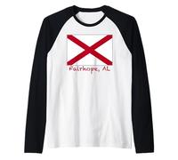Fairhope Drapeau de l'État de l'Alabama Souvenir des États-Unis Manche Raglan