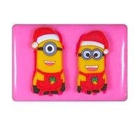 Fairie Blessings Moule en silicone pour décorer des gâteaux ou confectionner des gâteaux en pâte à sucre, motif petits minions de Noël