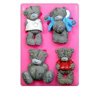 Fairie Blessings Moule en silicone pour décorer des gâteaux ou des cupcakes Pour confectionner un glaçage en pâte à sucre Motif ours en peluche