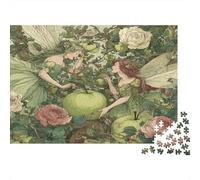 Fairies and Roses in The Green Apple Orchard 1000pcs (75x50cm) Puzzles Adaptés Aux Adultes Et Aux Personnes Âgées De 14 Ans Et Plus