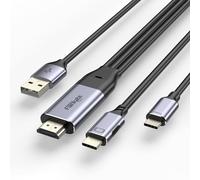 fairikabe Câble HDMI vers USB-C 2,5 m 4K 60 Hz, convertisseur HDMI vers écran USB-C, compatible avec les tablettes graphiques Wacom, Studio Display, Nreal, Xreal, Xreal Beam, Rayneo.