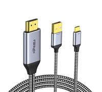 fairikabe Câble HDMI vers USB-C 4K/60 Hz, 3 mètres | pour lunettes AR Xreal, RayNeo, Rokid, ainsi que pour station d'accueil Steam Deck, PS5, Xbox et écrans portables.