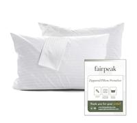 Fairpeak Protège Oreiller 50x70 Lot de 2, Housses De Coussin avec Fermeture Éclair, Qualité Hôtelière De Luxe, Respirant, Doux, Lavable en Machine