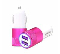 Fairphone Chargeur Allume-Cigare USB Rose de Voiture Double Ports Ultra Rapide USB X2 Car Charger 12/24V ** aux Normes CE **
