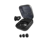 Fairphone Fairbuds True Wireless Earbuds v2 (ANC, mode environnement, 26 heures d'autonomie, Bluetooth multipoint) noir avec 3 embouts Fairbuds en silicone pour bouchons d'oreille (S/M/L) Noir
