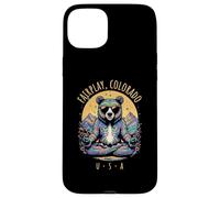 Fairplay Colorado Ours Chill Zen Yoga Design abstrait Coque pour iPhone 15 Plus