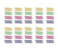 Fairsailrain 40Pcs Cat Spring Toys, Colorful ABS Plastic Coils, Lightweight Flexible Interactive Cat Toy