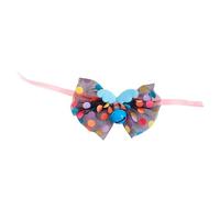 Fairsailrain Bowknot Bell Pet Collar, Adjustable Cotton Pet Collar with Drool Towel, Lightweight Alloy PP Grooming Accessory, M Size 23.6in for Cats and Dogs (Bleue)