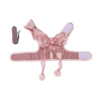 Fairsailrain Cat Harness and Leash Set, Fairy Bowknot Breathable Mesh Vest for Outdoor Walking (M)