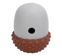 Fairsailrain Dog Food Dispensing Ball Toy, Silicone Material Acorn Shaped, Slow Feeding Interactive Toy, for Outdoor Play and Reducing Picky Eating (Café aux Notes Grises)