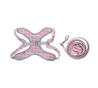 Fairsailrain Dog Harness Leash Set, Reflective Vest Design, Polyester Material, Adjustable Strap, 1.4 to 6.2oz Weight, Suitable for Dogs Cats, Rabbits Ferrets Mini Pigs (XXS)