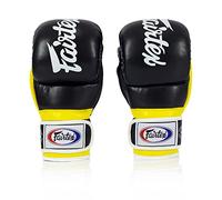 Fairtex FGV18 Super Sparring Gants de Lutte MMA (Noir/Jaune, Taille S)