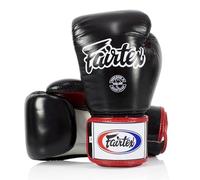 Fairtex Gants de boxe Muay-thaï BGV1 BR aérés. Couleur :Noir Bleu Rouge Blanc Taille :10 12 14 16 oz. Gants d'entraînement pour Kick-boxing MMA K1