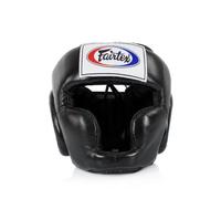 Fairtex HG3 Headgear - Head Guard - Sparring Boxing Fight Muay Thai Kick Boxing-Black-L