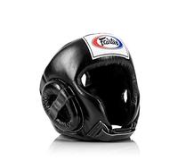 Fairtex HG6 Casque de compétition pour Muay Thai Boxing (Noir, Taille L)