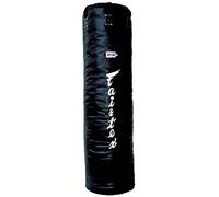 Fairtex Sac de boxe Muay Thai HB7 non rempli, noir - Cuir synthétique véritable, 2,1 m lourd sac de frappe pour boxe, kickboxing, MMA, adulte
