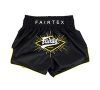 Fairtex Short de boxe Muay Thai coupe ajustée BS1903 (Black Focus, L), noir