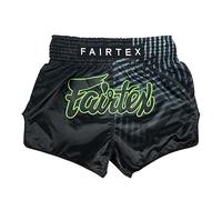 Fairtex Short de Boxe Muay Thai Coupe ajustée, Racer Noir, Taille L