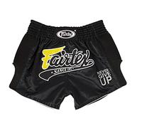 Fairtex - Short de Boxe Muay Thai - Coupe Slim, Mixte, Noir, Large