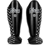 Fairtex SP5 Protège-Tibias de Muay thaï pour Homme, Femme, Enfant | Les protège-Tibias sont de qualité supérieure, légers et durables | Protection étendue pour éviter Les attelles tibiales Pendant