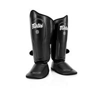 Fairtex SP9 Ultra Ergo Protège-Tibias | Muay Thai, Kickboxing en Cuir Syntek (Noir, Taille M)