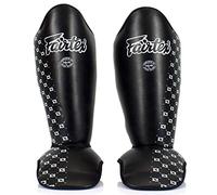 Fairtex Super Comfort SP5 Protège-tibias de boxe avec empeigne Noir L Noir - noir