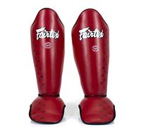 Fairtex Super Comfort SP5 Protège-tibias de boxe avec empeigne Noir L rouge