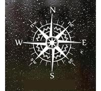 FAiruo Autocollant de voiture boussole directionnelle nord-sud décalcomanie de voiture vinyle autocollants imperméables sur la fenêtre arrière de voiture camion (couleur : B, taille : 30 x 30 cm)