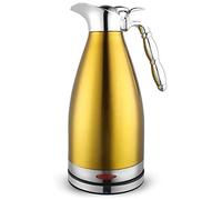 FairUo Bouilloires Pour L'Eau Bouillante, Chaudière À Eau À Double Doublure En Acier Inoxydable Chaudière & Chauffage, Cafetière Sans Fil Avec Une Protection À Sec À Bouil/Or