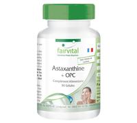 fairvital Astaxanthine + OPC, 90 gélules, avec vitamine c d'acerola, nicotinamide (vitamine B3) et vitamine E, qualité certifiée et hautement dosé, 100% végétalien, fabriqué en Allemagne