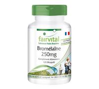 Fairvital | Bromélaïne 250mg VEGAN - Fortement dosé - 1000mg par dose journalière - 120 DRCaps® - 600 FIP - enzyme d'ananas
