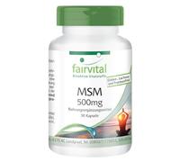 fairvital Capsules MSM 500mg, 90 gélules, faciles à avaler, HAUTEMENT DOSÉES, VÉGÉTALIENNES, méthylsulfonylméthane