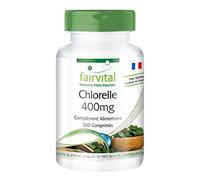 Fairvital | Chlorella 400 mg - 80 jours de cure - VEGAN - Hautement dosé - 500 comprimés - 100% poudre de chlorella (Chlorella vulgaris)