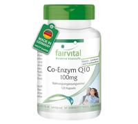 fairvital Coenzyme Q10 100mg, 120 gélules, faciles à avaler, HAUTEMENT DOSÉES, gélules de CoQ10 ubiquinone, pour 4 mois, VÉGÉTALIEN