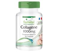 Fairvital | Collagène - 8000 mg de collagène par dose journalière - pendant 20 jours - dose élevée - 180 comprimés - avec Vitamine C et de la L-ornithine