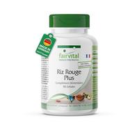 fairvital Complexe de riz rouge, 90 gélules, HAUTEMENT DOSÉ, avec 2,94mg de monacoline K, chrome, extraits d'artichaut, de schisandra, de grenade et de soja, VÉGÉTALIEN