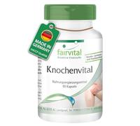 fairvital Complexe pour la santé osseuse, 90 gélules, avec vitamines D3 et K2, calcium, magnésium, vitamine C, zinc, cuivre, manganèse et plus, hautement dosé, 100% végétalien, fabriqué en Allemagne