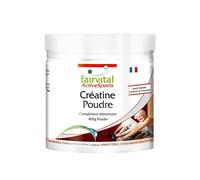 fairvital Créatine en poudre, 400 g, HAUTEMENT DOSÉE, VÉGÉTALIENNE, monohydrate de créatine sous forme de substance pure sans additifs