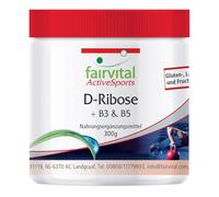 Fairvital | D-Ribose en poudre - combiné avec des vitamines B3 et B5 - VÉGAN - 300g