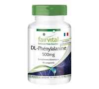 Fairvital | DL-phénylalanine 500mg - boite de 3 mois - VEGAN - Fortement dosé - 90 comprimés - DLPA