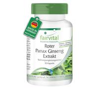 fairvital Extrait de ginseng rouge Panax, 400mg d'extrait de ginseng coréen par gélule, HAUTEMENT DOSÉ, VÉGÉTALIEN, 90 gélules, faciles à avaler, C. A. Meyer