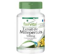 fairvital Extrait de millepertuis 500mg, 90 gélules, HAUTEMENT DOSÉ avec 500mg d'extrait de millepertuis par gélule, standardisé à 0,3% d'hypéricine, millepertuis (Hypericum perforatum)