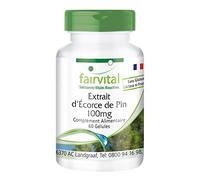 Fairvital | Extrait d'écorce de pin 100mg VEGAN - Fortement dosé - 60 gélules - 95% proanthocyanidines