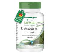 Fairvital | Extrait d'écorce de pin VEGAN - Fortement dosé - 60 gélules - 95% proanthocyanidines