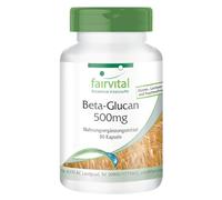 fairvital Gélules de bêta-glucane, 90 gélules, 500mg de bêta-glucane par gélule, HAUTEMENT DOSÉ, 70% de polysaccharides d'avoine, VÉGÉTALIEN